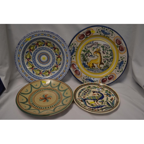 81 - FOUR DECORATIVE PLATES