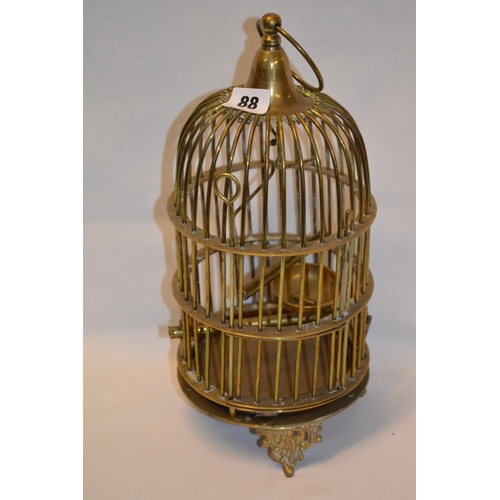 88 - BRASS BIRD CAGE