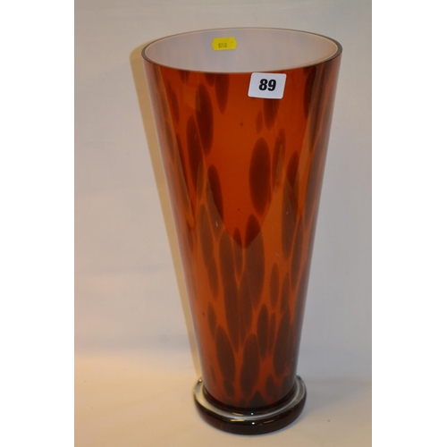 89 - TALL GLASS VASE