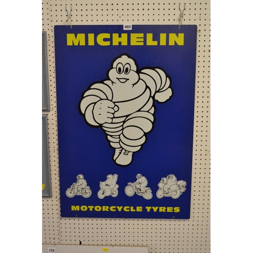 403 - MICHELIN MOTORCYCLE TYRES ENAMEL SIGN