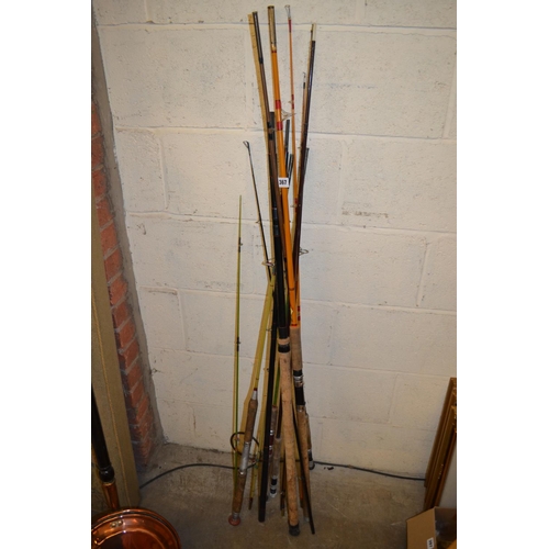 367 - 4 VARIOUS FISHING RODS