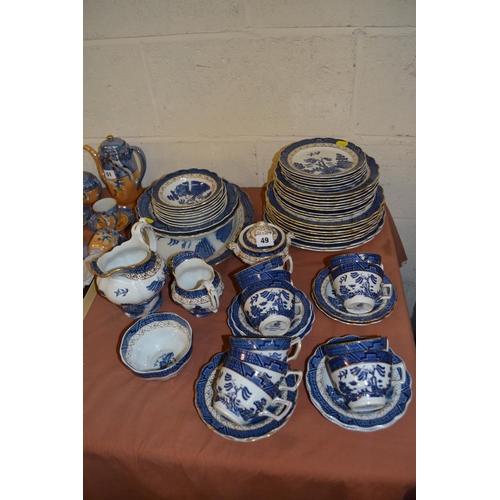 49 - BOOTHS REAL OLD WILLOW TEA AND DINNER SERVICE (60 PIECES)