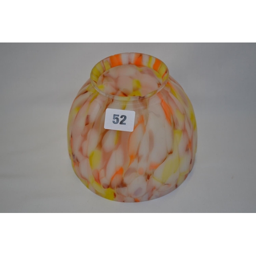 52 - ART DECO MARBLED GLASS LIGHT SHADE