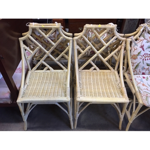 627 - SET OF 8 BAMBOO CONSERVATORY CHAIRS