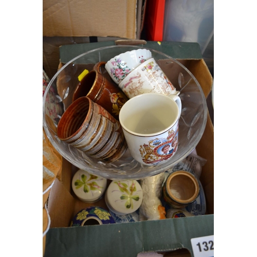 132 - QUANTITY OF CHINA AND GLASSWARE