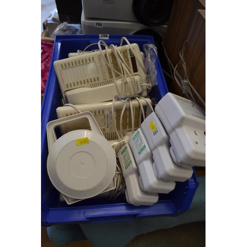 156 - 4 PHONESWITCH REMOTE CONTROL PLUGS, TELEPHONE EXTENSION CABLE AND PHONES