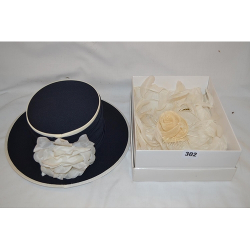 302 - WHITELEY WEDDING HAT AND FASCINATOR