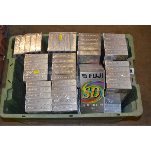 309 - BOX OF BRAND NEW FUJI 3 HOUR VIDEO TAPES