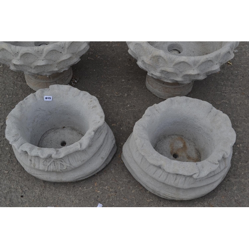 615 - PAIR OF SACK PLANTERS