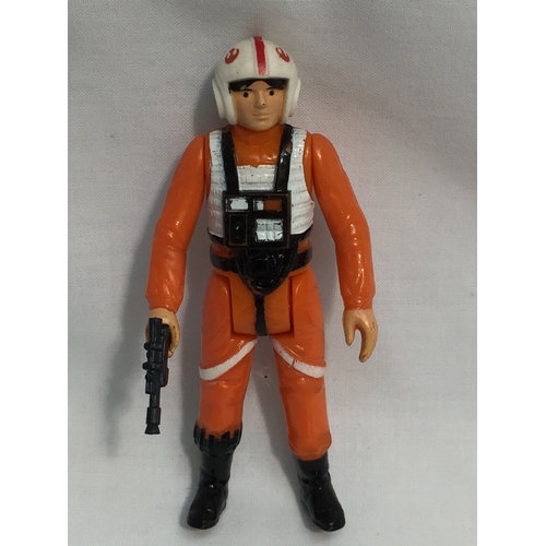 14 - STAR WARS LUKE SKYWALKER & WING PILOT, TRANSLUCENT BLUE PISTOL