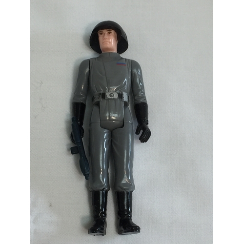 17 - STAR WARS DEATH SQUAD COMMANDER WITH FLUORESCENT BLUE STORM TROOPER BLASTER HONG KONG 1980