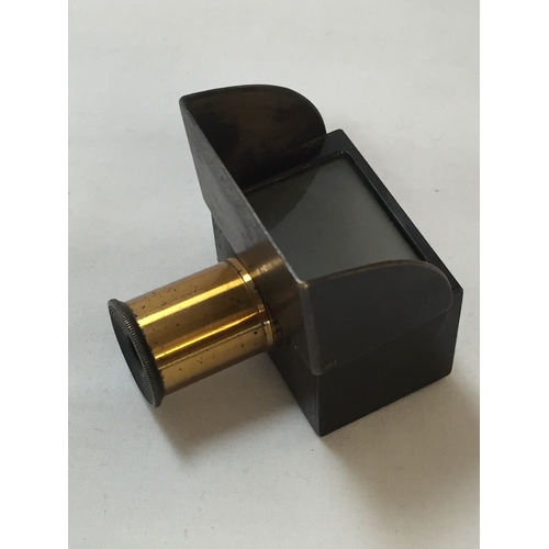 309 - VINTAGE BRASS LENS WITH VIEWING BOX