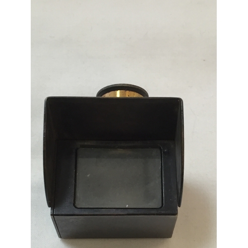 309 - VINTAGE BRASS LENS WITH VIEWING BOX