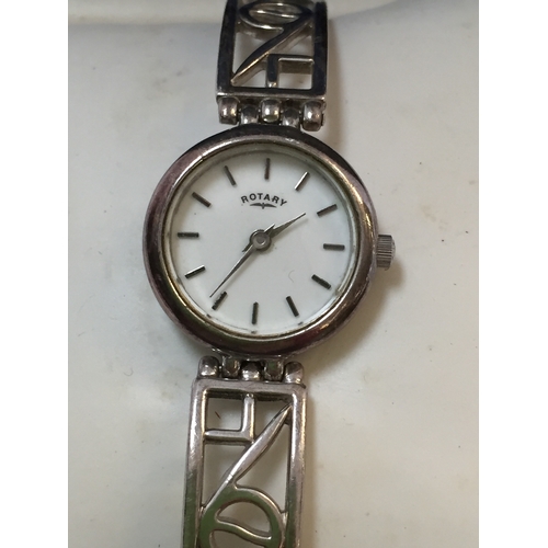 329 - LADIES ROTARY WRISTWATCH AND MATCHING BRACELET