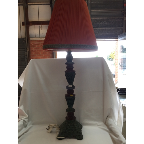 110C - RETRO TABLE LAMP AND SHADE; A/F