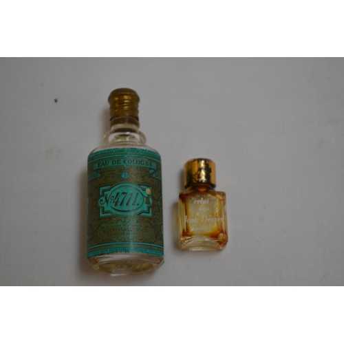 2 - MINIATURE 4711 PERFUME BOTTLE AND JEAN DESSES PERFUME BOTTLE