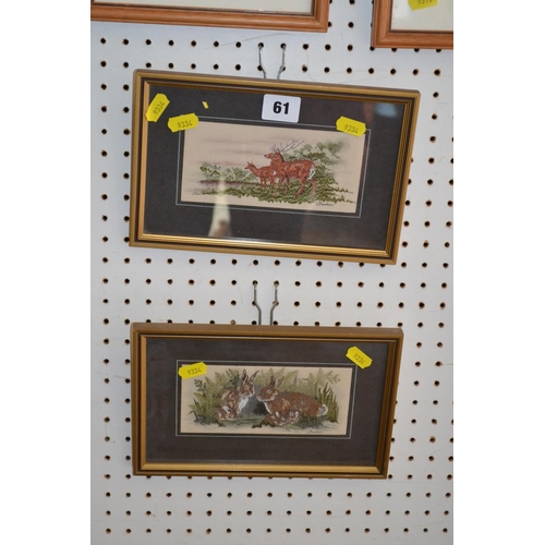 61 - PAIR OF CASH'S WOVEN PICTURES 