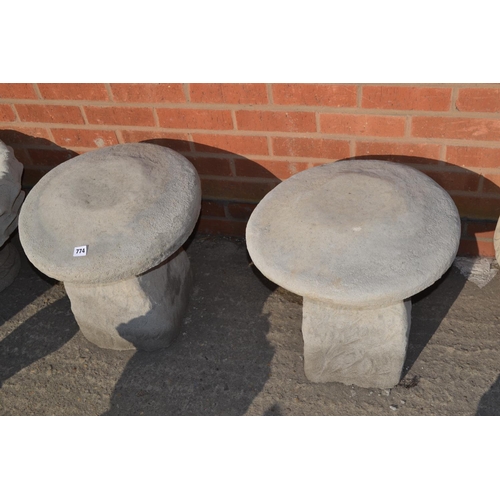 774 - PAIR OF STADDLESTONES