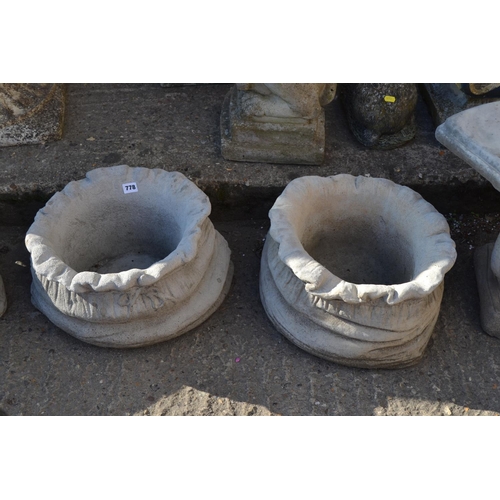 778 - PAIR OF SACK PLANTERS