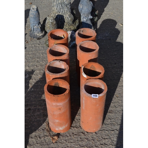 788 - 8 TERRACOTTA DRAINAGE PIPES