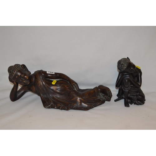 162 - 2 MODERN RESIN ORIENTAL FIGURES