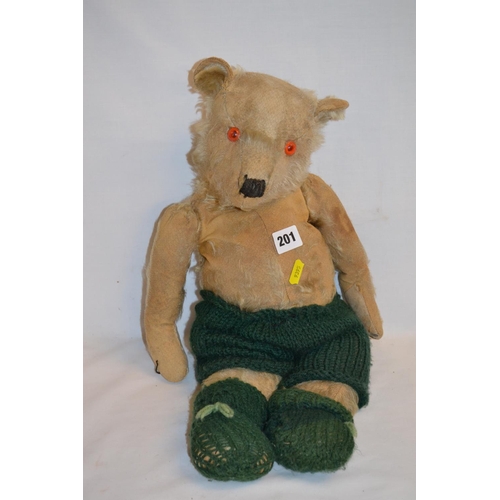 201 - VINTAGE JOINTED TEDDY BEAR