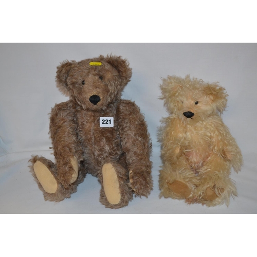 221 - 2 JESI JOINTED TEDDY BEARS