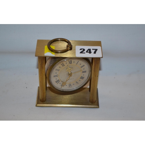 247 - RETRO BRASS BEDSIDE ALARM CLOCK