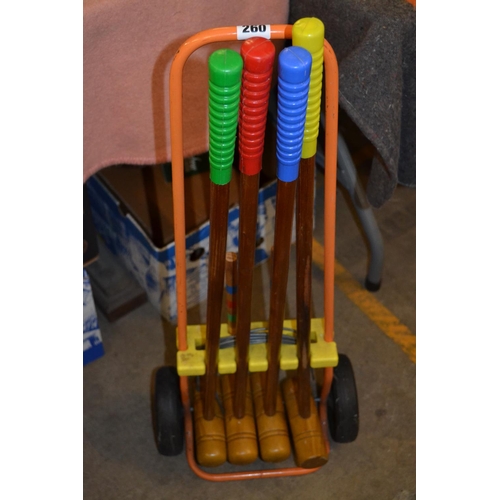 260 - CHILDS CROQUET SET