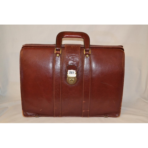 261 - RETRO ITALIAN LEATHER BRIEFCASE