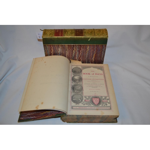 344 - 2 LEATHER BOUND AND MARBLED BOOKS 