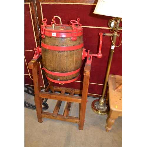 434 - 19TH CENTURY BUTTER CHURN BY LISTER & CO