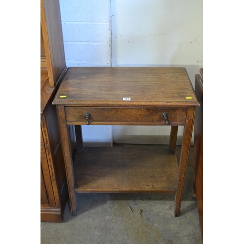 469 - 19TH CENTURY ELM SIDE TABLE FITTED DRAWER