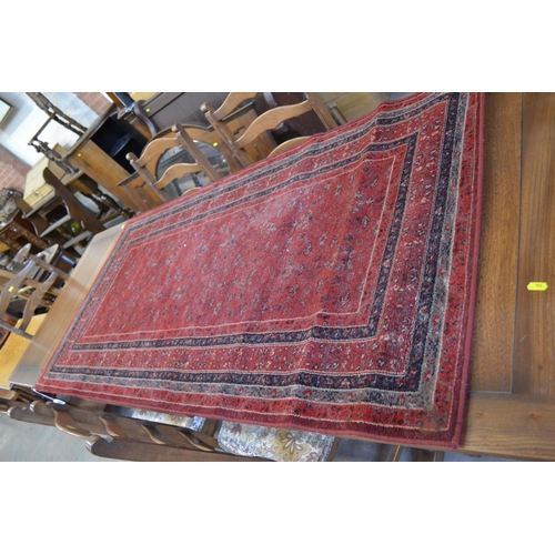 495 - ROYAL KESHAN HERATI RED RUG 83CM X 160CM