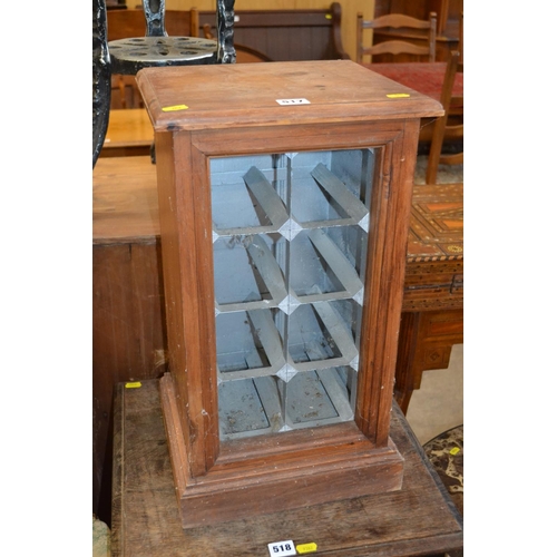 517 - PINE 8 BOTTLE WINE BOTTLE CABINET