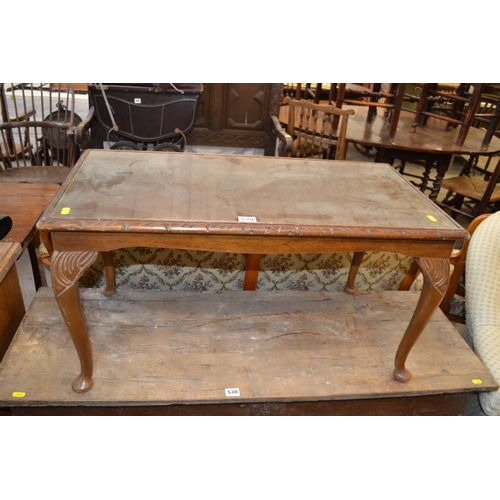 529 - REPRODUCTION LONG JOHN COFFEE TABLE