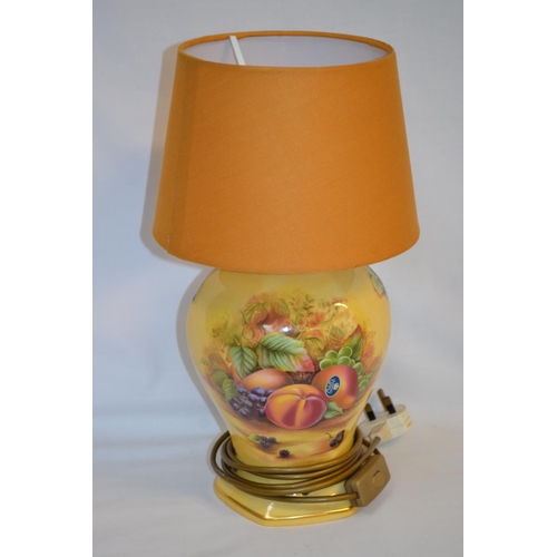 53 - AYNSLEY ORCHARD GOLD TABLE LAMP AND SHADE (40CM)