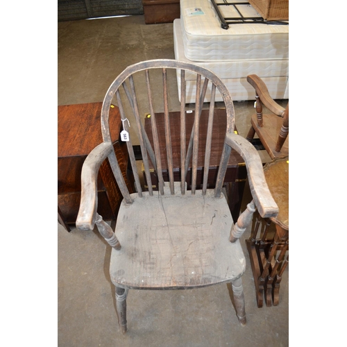 563 - WINDSOR SPINDLE BACK ARMCHAIR (A/F)