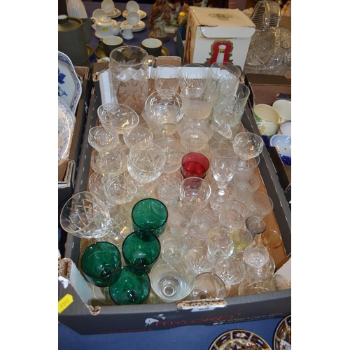 65 - QUANTITY OF CUT GLASS DRINKING GLASSES