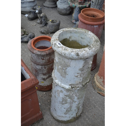 651 - 2 CHIMNEY POTS