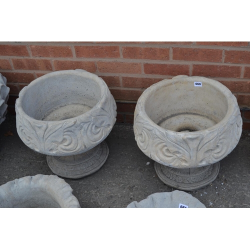 660 - PAIR OF ACANTHUS PLANTERS