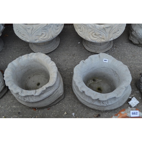 661 - PAIR OF SACK PLANTERS