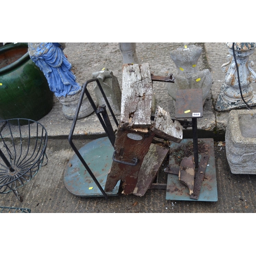 668 - SET OF OLD PLATFORM SCALES; A/F