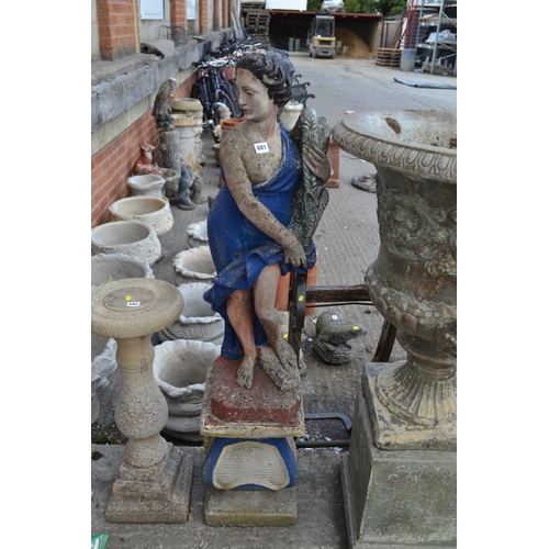 681 - GARDEN STATUE OF MAIDEN WITH WHEAT SHEATH 132CM