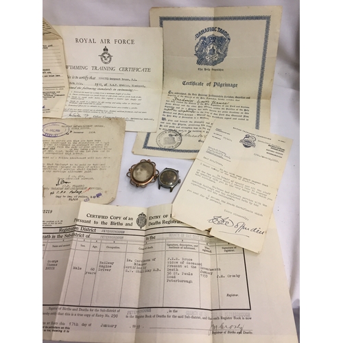 365 - QUANTITY OF EPHEMERA RELATING TO MR FREDERICK LEW BRUCE INCLUDING DEATH TELEGRAM, MALAYAN POLICE NOT... 