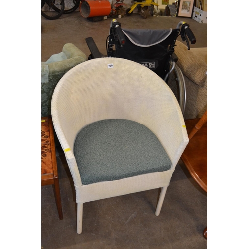 700 - CREAM PAINTED BEDROOM CHAIR