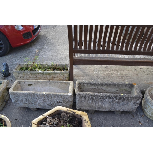 805 - PAIR OF STONEWARE TROUGHS