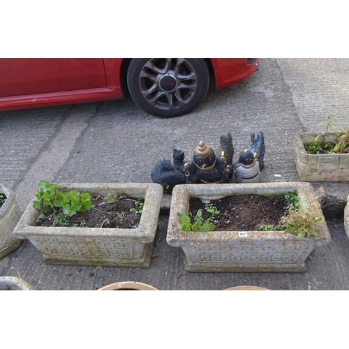 807 - PAIR OF STONEWARE TROUGHS