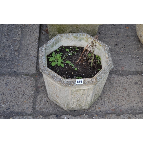 815 - OCTAGONAL STONEWARE PLANTER