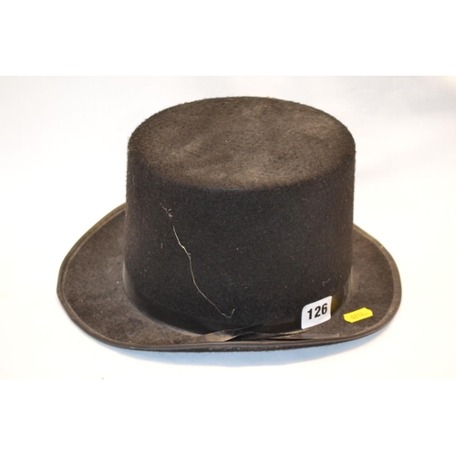 126 - BLACK LADIES RIDING TOP HAT